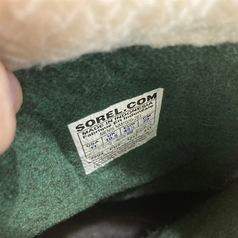 Sorel‎ Caribou Winter Boots Mens 12 Buff Black Waterproof Snow Boots Gorpcore